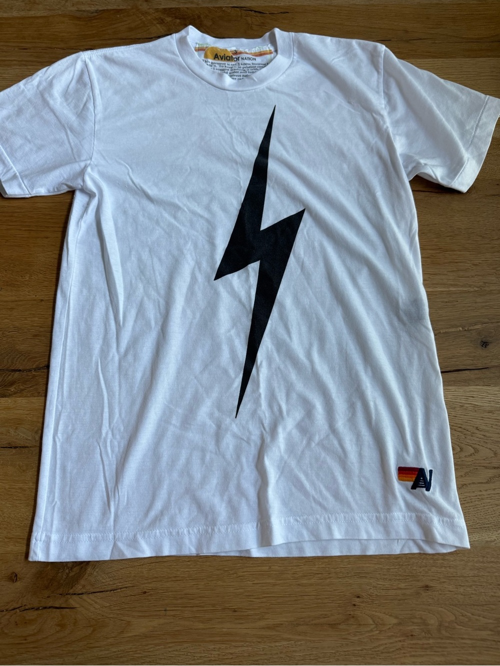 Aviator Nation White Bolt Tee Unisex - Picture 2 of 6